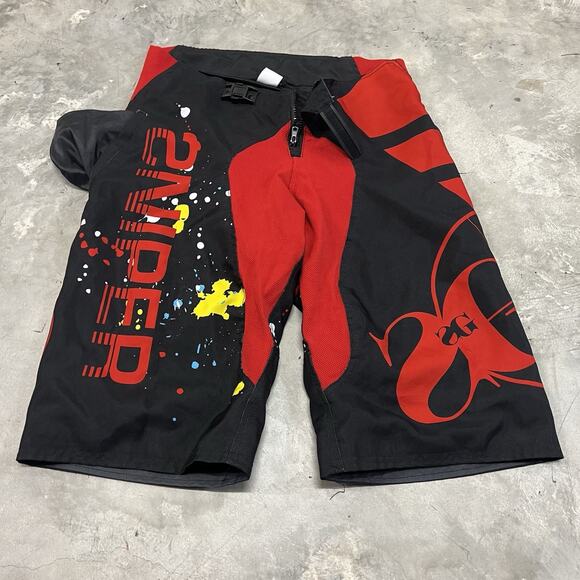 Sniper Gang MXC Shorts Men Size 34 Black Red Cross Hair Logo Rare Paintball READ - Picture 1 of 11